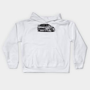 EUROBEAT INTENSIFIES - LANCER EVO CP9A full-body version Kids Hoodie